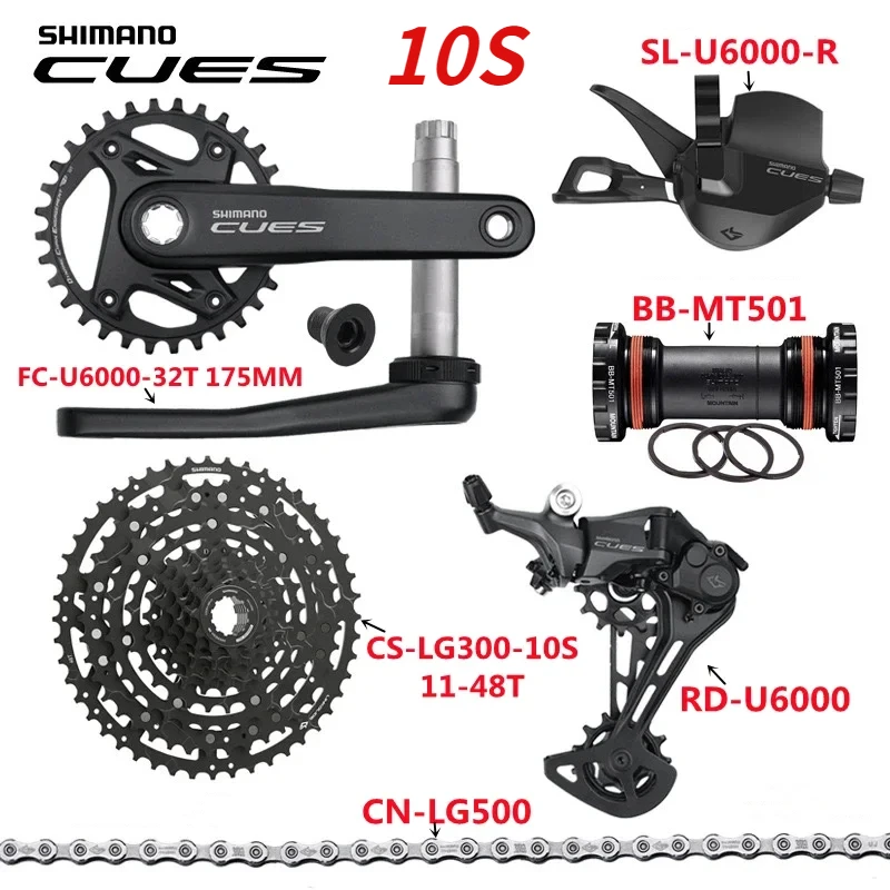 SHIMANO CUES U6000 kit 10/11 Speed Kit MTB Transmission CS-LG400/LG300 11-48T/50T CN-LG500 RD-U6000 SL-U6000 FC-U6000 170MM 32T