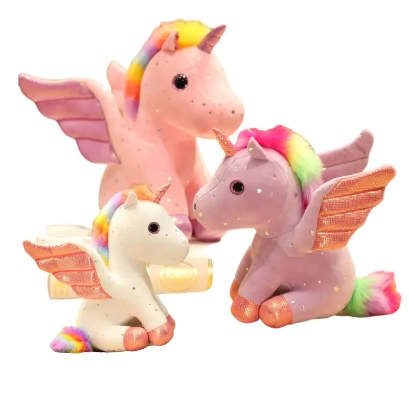 10/20/30cm Lovely Boutique Angel Unicorn Soft Unicorn Toys Stuffed Animal Plush Toys Cute Unicorn Horse Doll Kids Doll Girl Gift