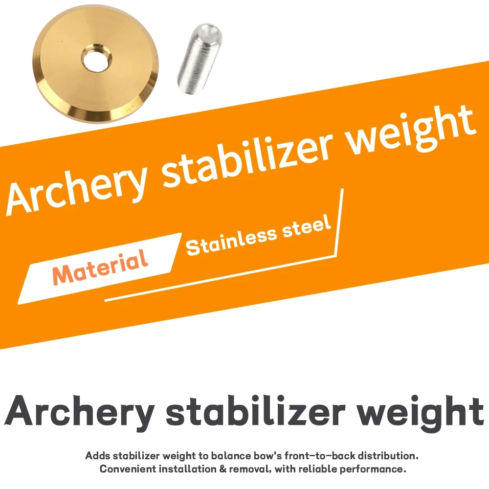 

1OZ Bow Stabilizer Weight - Balance Bar with Rod End Damper, Essential Archery Accessory for Recurve Bow Shooting