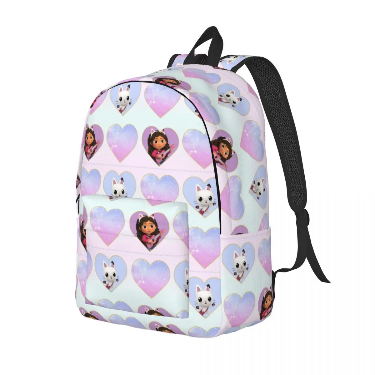 PastelGabbys Dollhouse Cats Backpack for Boy Girl Kids Student School Bookbag Cartoon Anime Daypack Preschool Kindergarten Bag