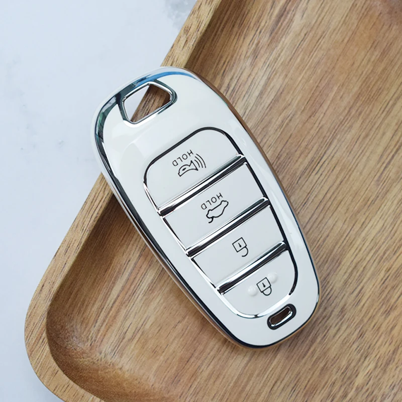 4/5/6/7/8 Tasten TPU Auto Schlüssel Abdeckung Auto Shell Fob Fall Schlüsselbund für Hyundai Santa Fe Tucson 2022 NEXO NX4 Atos Solaris Prime