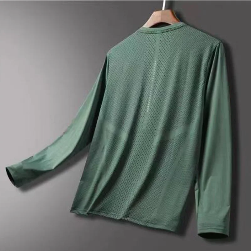 

Длинные рубашки для фитнеса и бега, мужские тренировочные толстовки для фитнеса, бодибилдинга, тренажерный зал, уличная весенняя спортивная одежда, мужская одежда