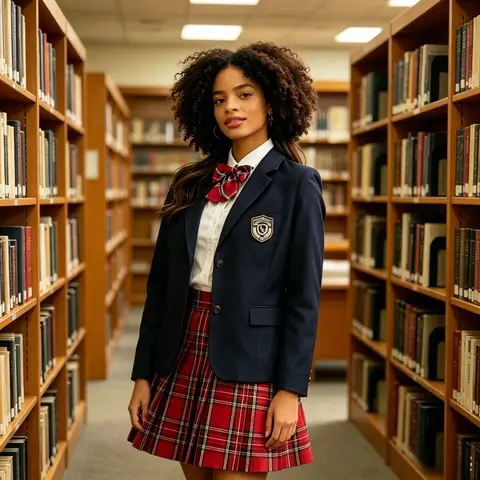 New Benzuo Three Button Badge Suit Set, College Style Tibetan Blue Suit Paired with Plaid Pleated Skirt, Complete Uniform Outfit