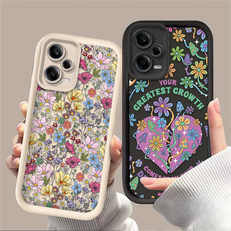 Fantasy Colorful Flowers Case for Xiaomi Redmi Note 13 12 11 Pro Plus 4G 5G 12S 11S 10S 10 9 9S Redmi 14C 13C 12C A3 12 Cover