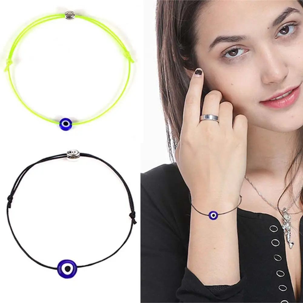 Thin Black Lucky goods Red Color Rope Thread Blue Evil Eye Amulet Handmade Jewelry Bracelets Bangles Braided String Rope