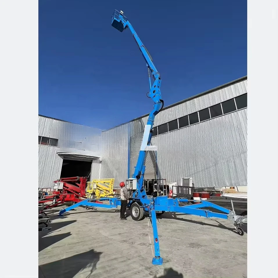 Customized Diesel And AC Electric Power High Quality Movable Hydraulic Articulated Boom Lift Cherry Picker