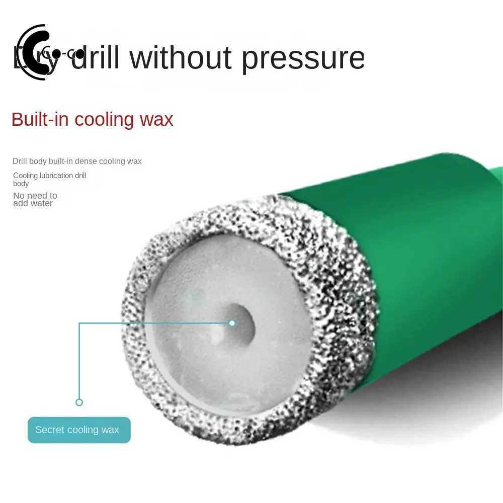 Drill Wear Resistance Thickened Brazed Steel Sand All-ceramic Floor Tile Granite Marble Drilling Tool High Hardness