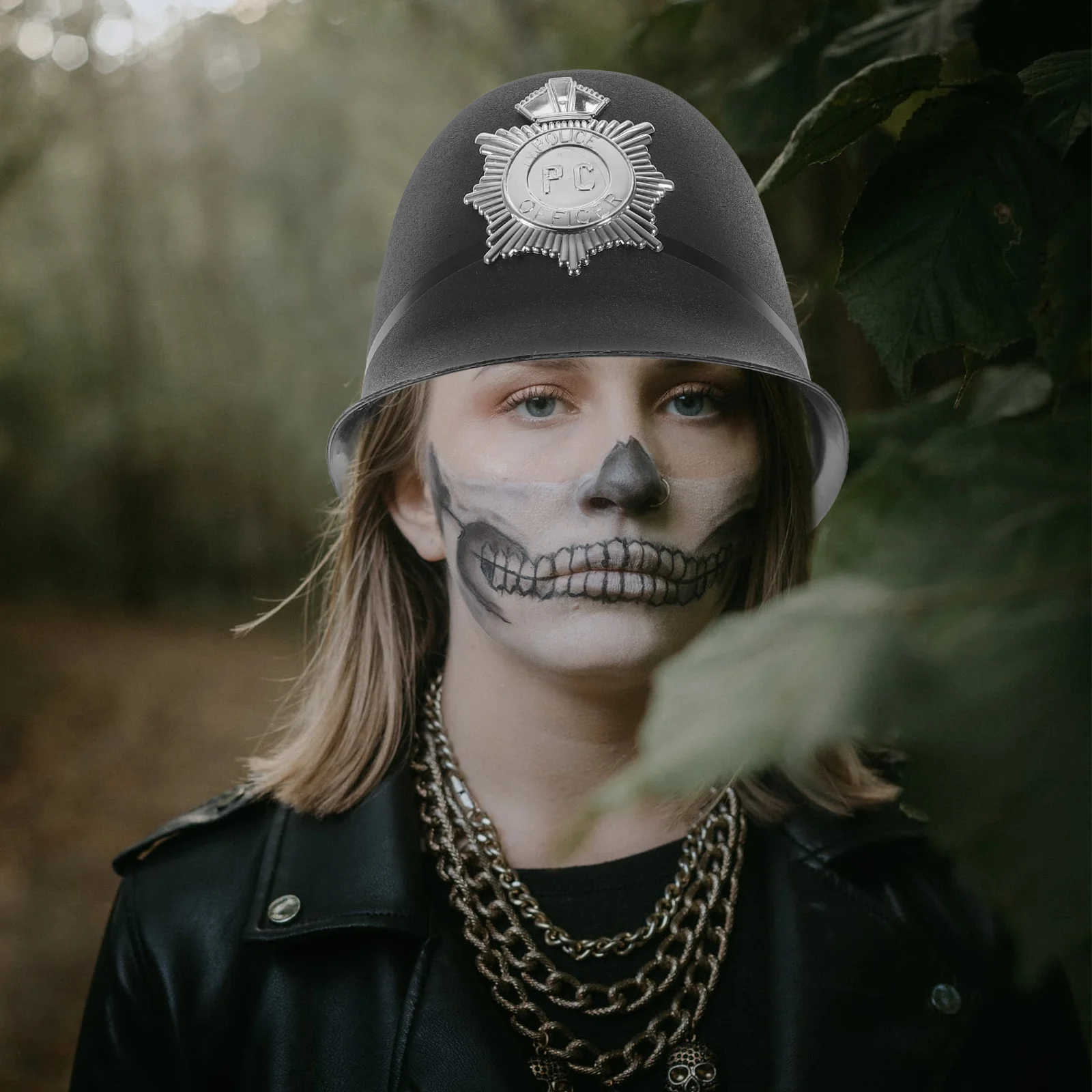 Insigne d'officier de police, casquette et chapeau, costume de cosplay de fête, olympiques d'Halloween, performance