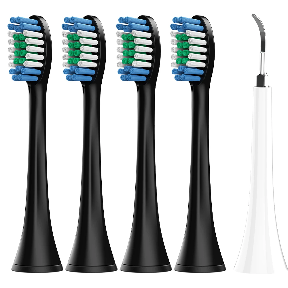 Multifunctionele tandenborstelkop en 4 vervangende borstelkoppen, compatibel met Philips Sonicare elektrische tandenborstel, voor 4100 6100