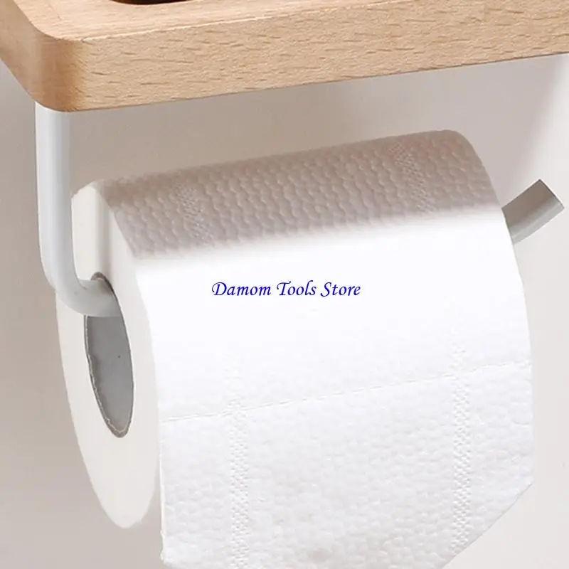 

57BE Диспенсер для туалетной бумаги Настенный держатель рулона салфеток для ванной комнаты, кухни, спальни