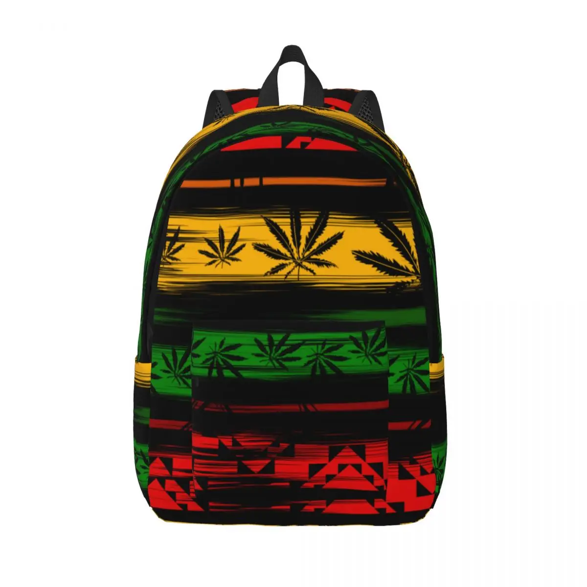 Student Bag Rastafarian Leaves Reggae Backpack Parent-child Lightweight Backpack Couple Laptop Bag