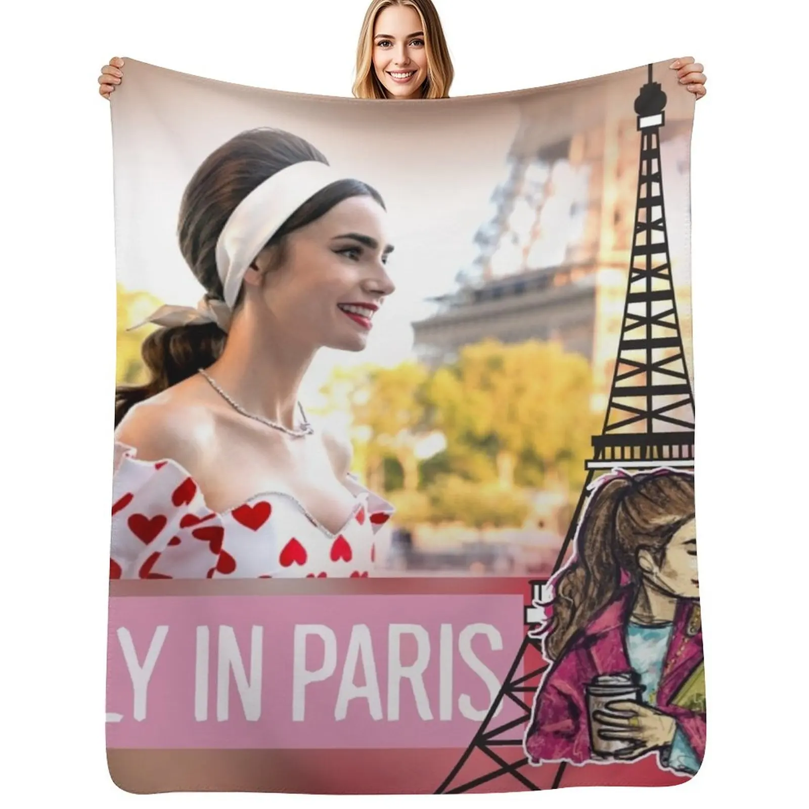 

Emily in Paris Throw Blanket Plush Fuzzy Cozy Blanket for Couch Sofa