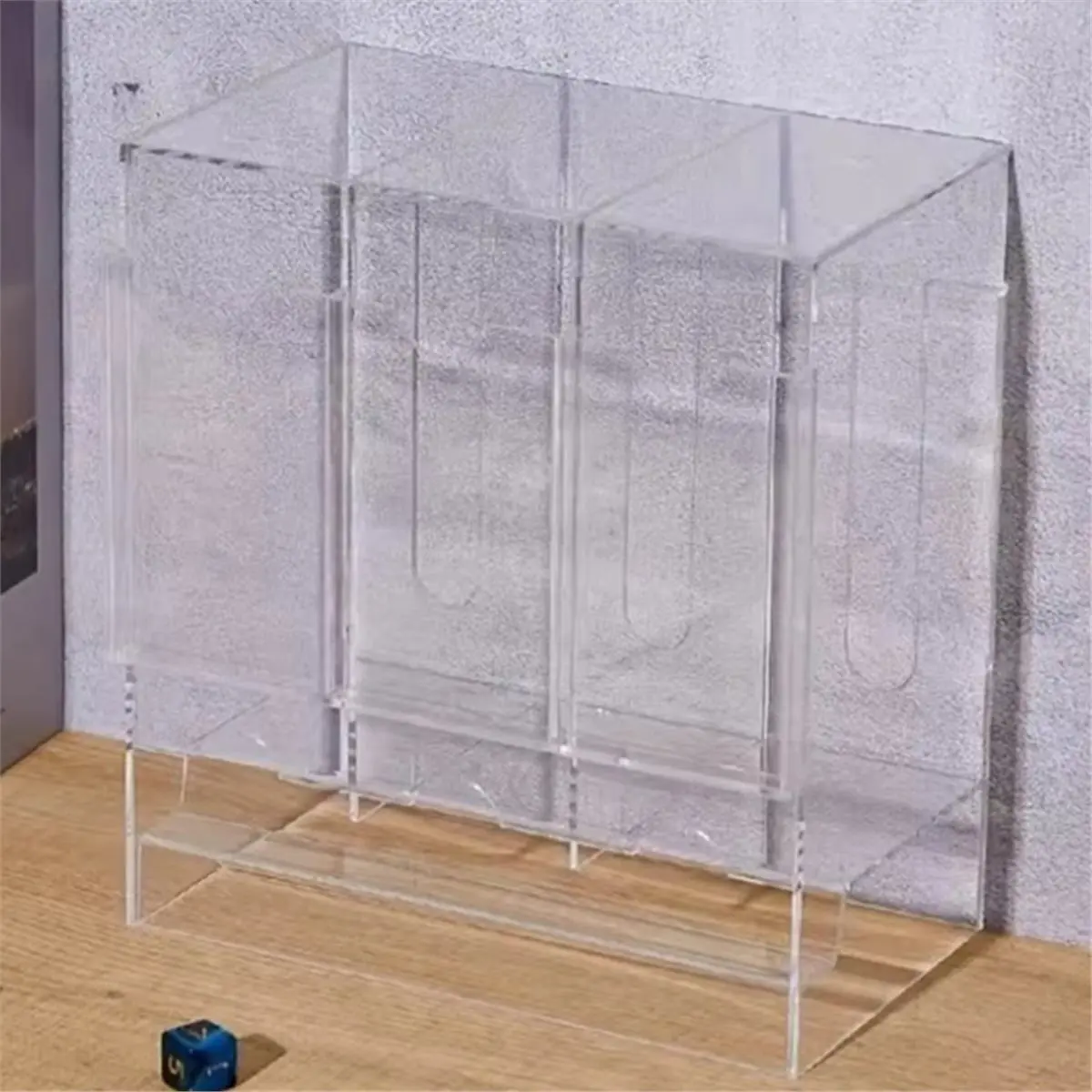 Booster Pack Case 3-Slot Acrylic Card Dispenser Storage Acrylic Organizer for Workplace Trading Game Sports Bedroom A