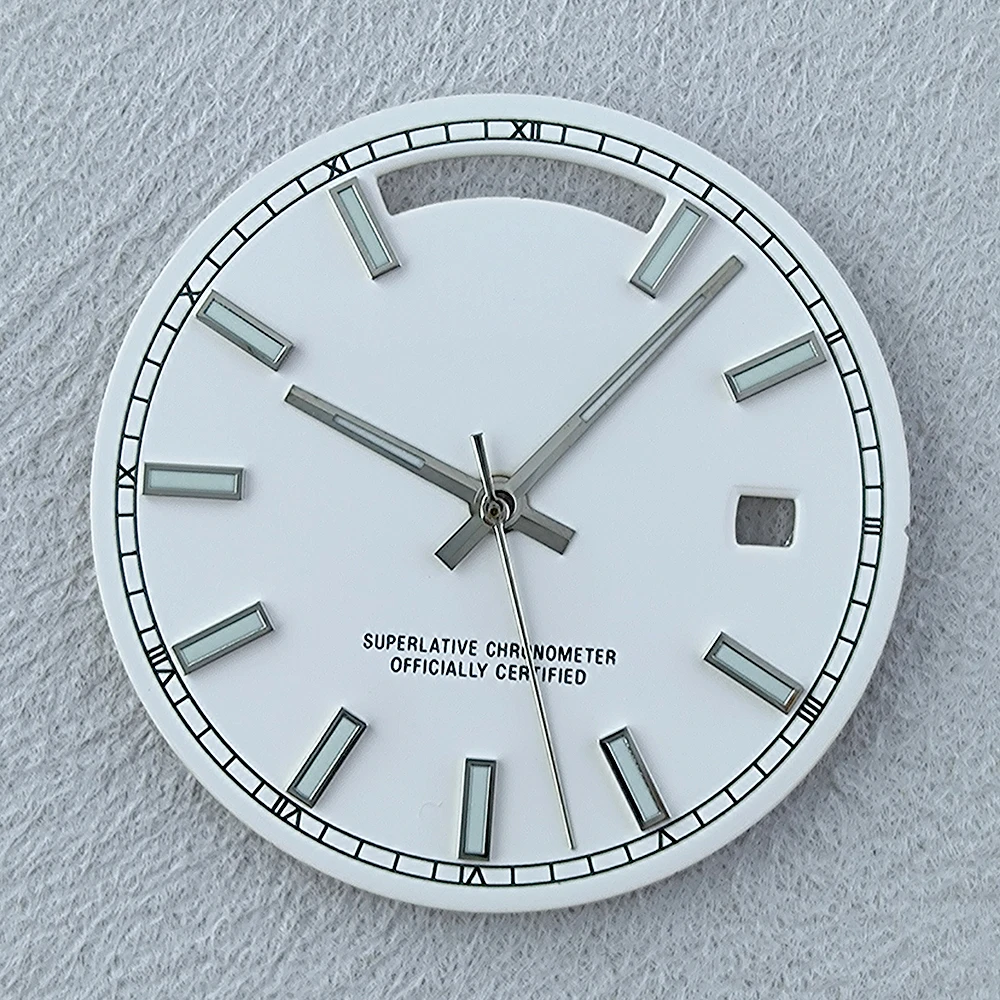 핫 세일 31mm 미요타 8285 다이얼 맞춤형 로고 시계 다이얼 녹색 발광 다이얼 미요타 8285 무브먼트 시계 액세서리