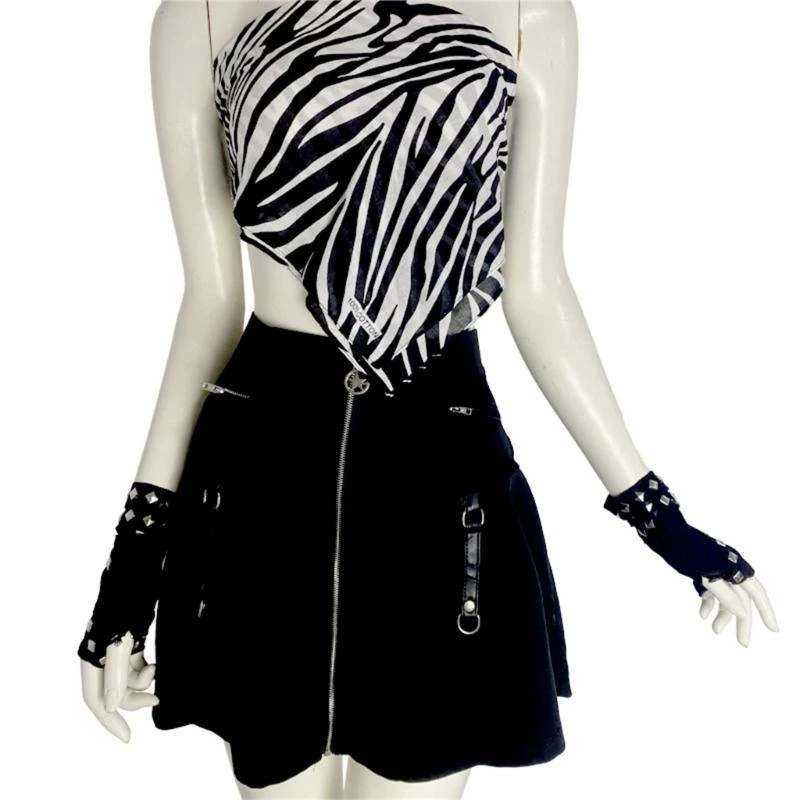 652f 2pcs Длительность модных перчаток Cool Punk Styles Mitten