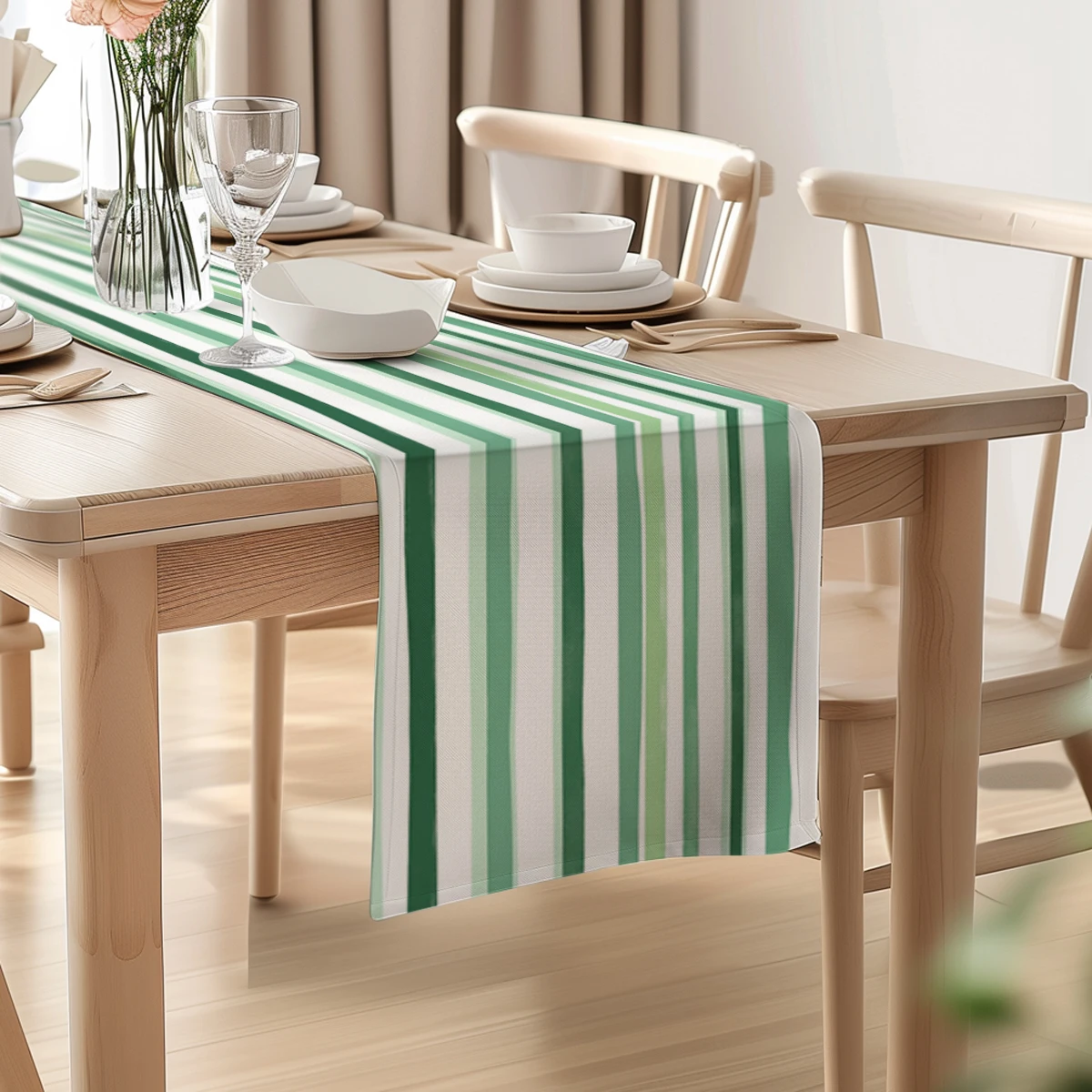 Geometric Lines Graffiti Table Runner Kitchen Dining  Table Decoration for Indoor Outdoor Home Table Runners Dining Long Cloth