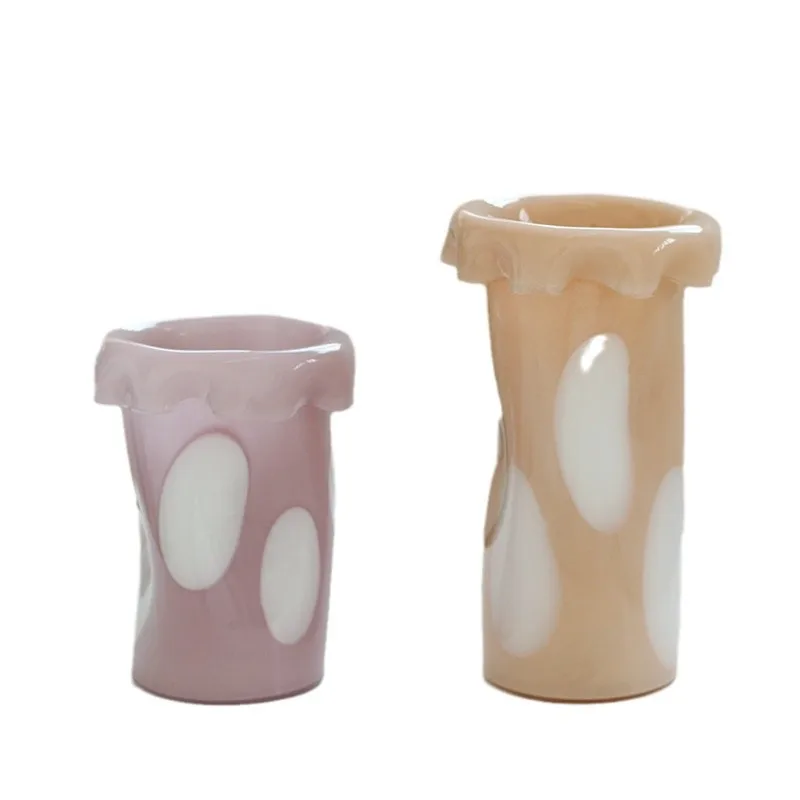 

Flip straight glass vase, simple vase, living room home entrance ornament