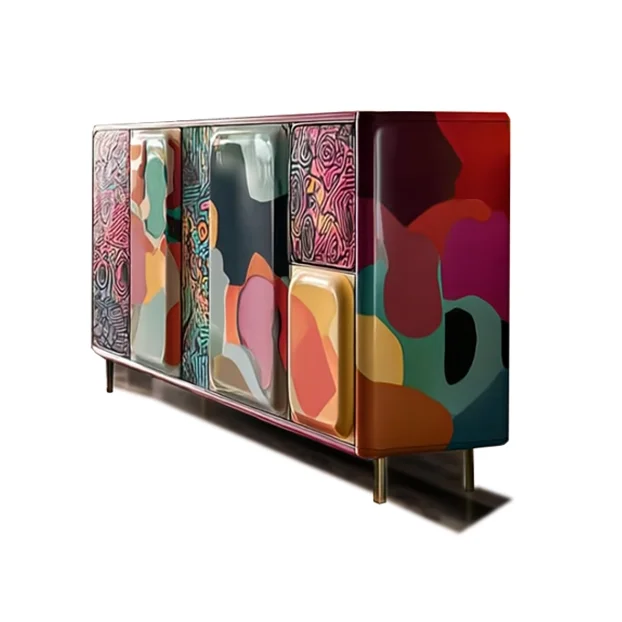 

Designer joint model, original design painted entrance cabinet, Pop Art floor cabinet, furniture W6
