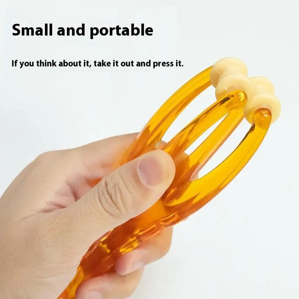 2 Rollers Finger Massager Mini Finger Joints Massager With Elastic Handle For Finger Blood Circulation & Muscle Relaxation 1PC
