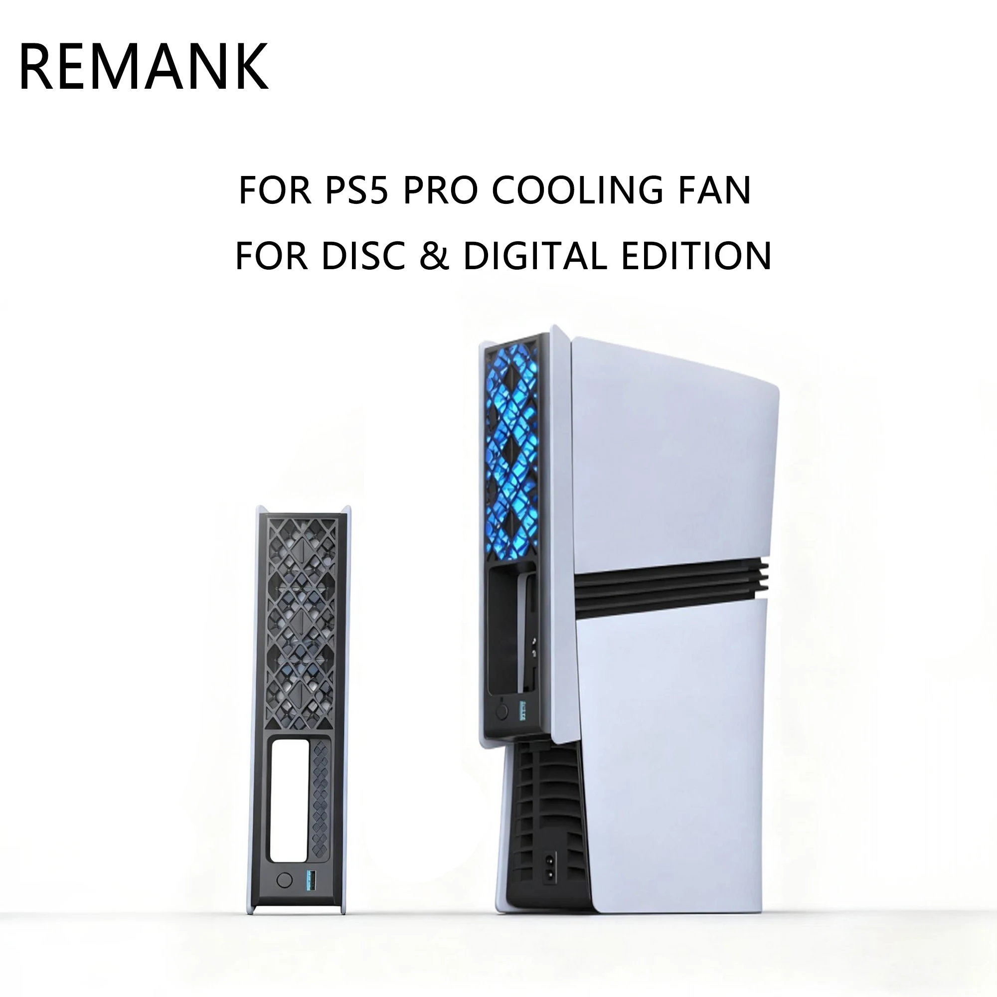 ps5-pro用冷却ファン-静音-高風量-スマート温度検出-usbパススルーポート-ゲーミングクーラー-ゲームアクセサリー