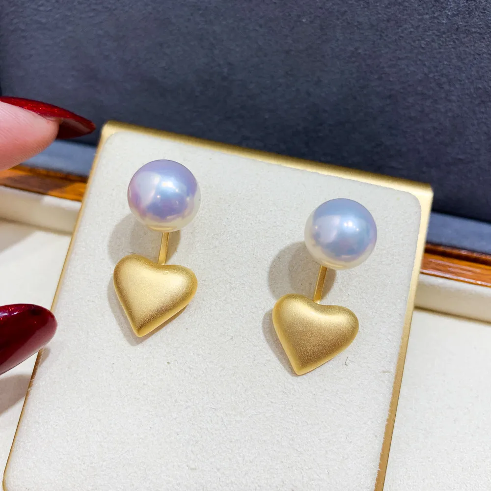 Solid S925 Sterling Silver Earring Settings for DIY, Handmade Material, Fine Jewelry, Finding Accessories, E058, 1 Pair