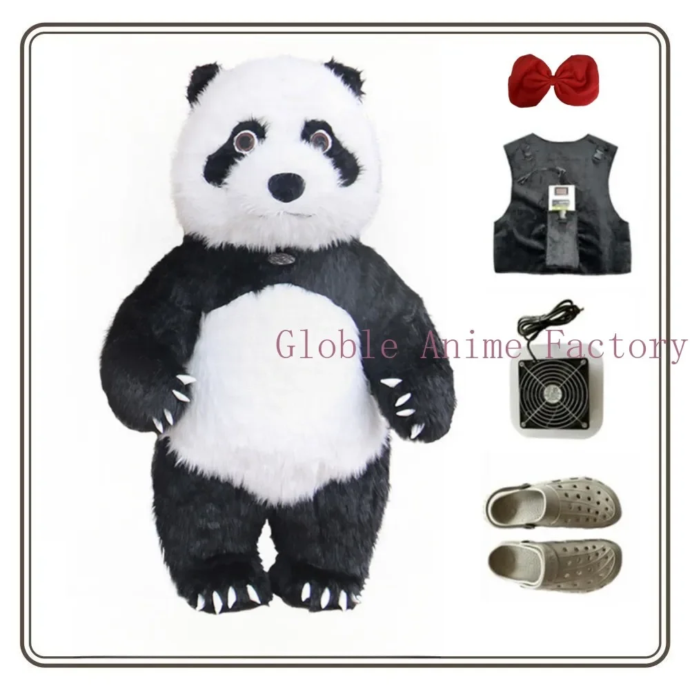 2.6M Russia Inflatable Costume Giant Panda Polar Bear Mascot Costume Party Cosplay Plush Doll Inflatable Mascot Costume 260CM