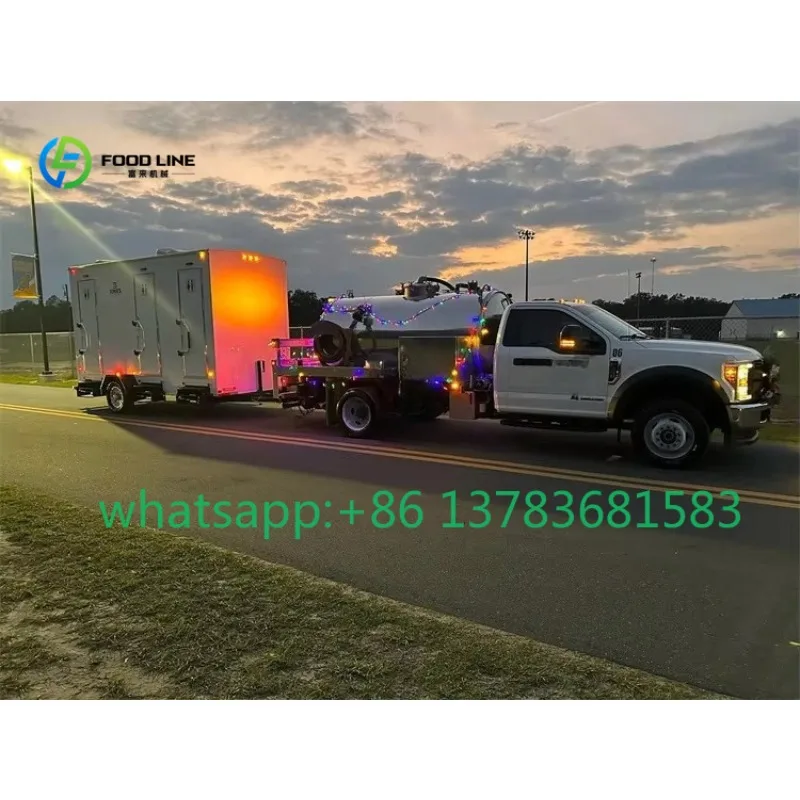 

Customized Outdoor Portable Bathroom Unit Shower Car Trailer Toilet Portable Public Potty Mobile Toilet on Wheel for Party