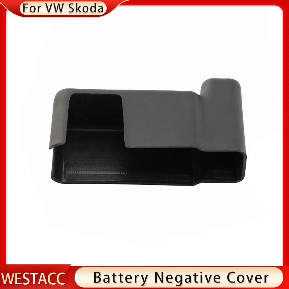 ABS Car Battery Negative Power Cover for Volkswagen VW Polo Jetta for Skoda Fabia Rapid Battery Protection Covers Accessories