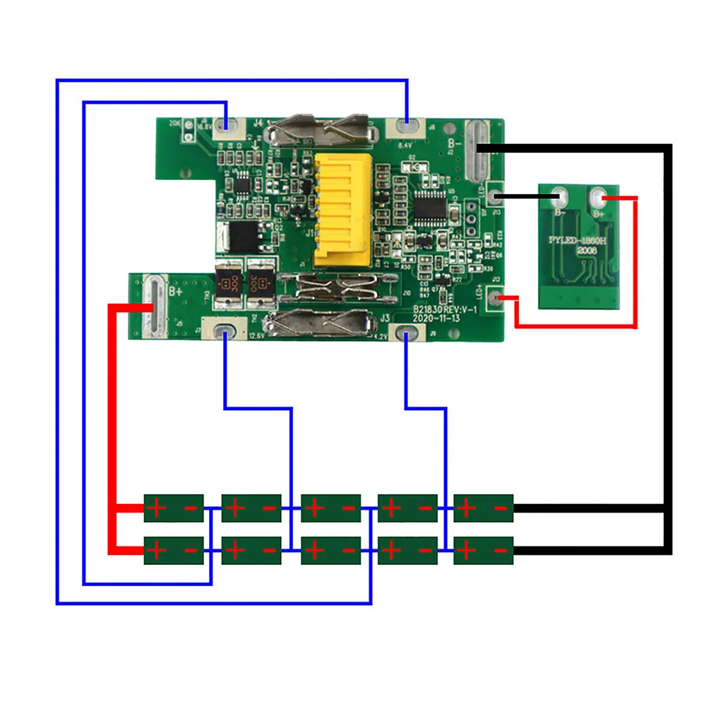 

Exquisite-Plastic Case Nesting Cell Protection Detection Protection Board PCB For 18V BL1840 BL1850 BL1830 Battery, 2Set