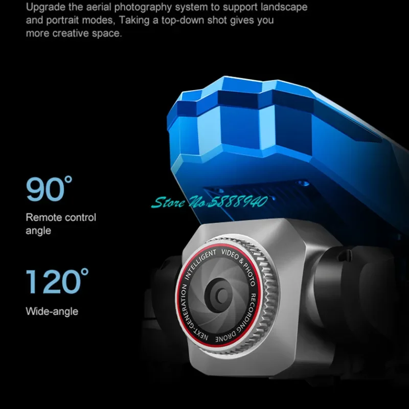 Smart Brushless Obstacle Avoidance FPV Remote Control with Screen Drone 4K ESC 360° Roll Optical Flow Positioning RC Qucdcopter