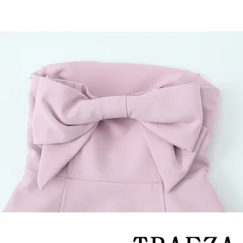 TRAFZA 여성용 원피스 스트랩리스 활 A라인 미니 원피스, 섹시하고 시크한 핑크, 새로운 패션, 2024 가을 핫스위트 파티 원피스 Best5 TRAFZA 여성용 원피스 스트랩리스 활 A라인 미니 원피스, 섹시하고 시크한 핑크, 새로운 패션, 2024 가을 핫스위트 파티 원피스 Best5