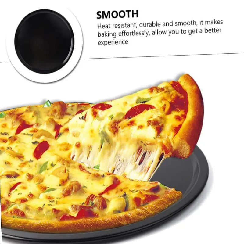 10/11/12/14 Inch Pizza Baking Pan Nonstick Carbon Steel Pizza Tray Round Baking Sheet For Homemade Pizza Oven Pans Kitchen Tool