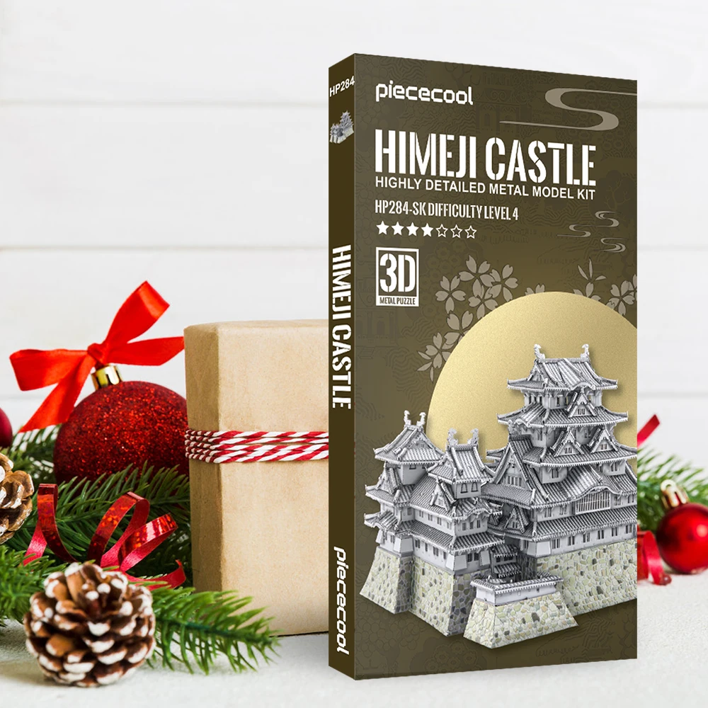 Piececool Model Building Kits Notre-Dame of Paris Himeji-jo Construction Series 3D Puzzles Metal DIY House Toy Christmas Gift