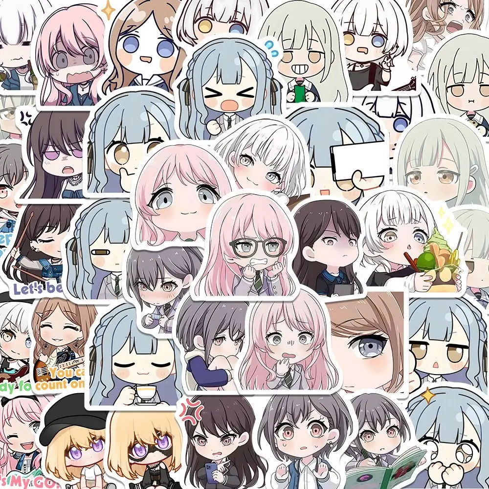 55 قطعة BanG Dream Anon Chihaya أنيمي ملصقات الكرتون الكتابة على الجدران الشارات خوذة سكيت الكمبيوتر المحمول دراجة نارية ديكور