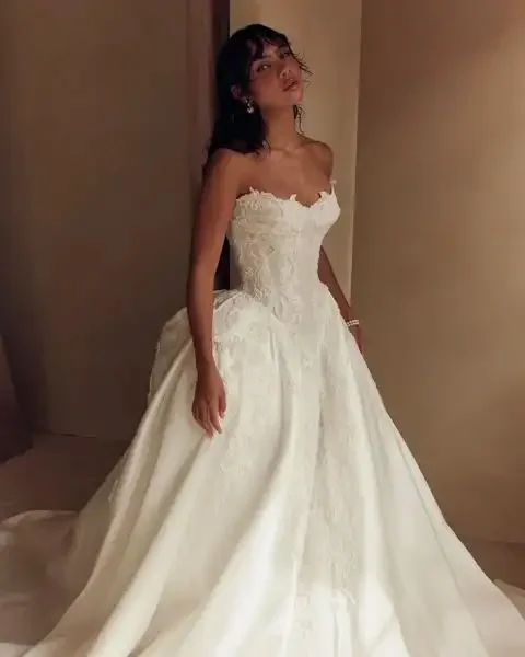 

Corset Wedding Dress Lace FW Satin Alta Costura Elegantes Dresses For Brides 2025 Novias Vestido Boda customized robe de mariée