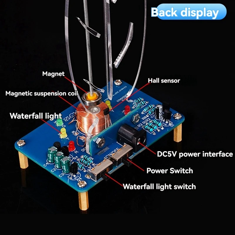 Electromagnetic Swing DIY Electronic Kits Magnetic Levitation Moving Flowing Lights Soldering Practice Loose Parts