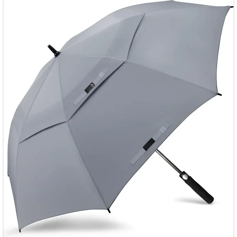 

Golf Umbrella 62Inch, Large Windproof Umbrellas Automatic Open with Double Canopy for Men - Vented Stick Umbrellas