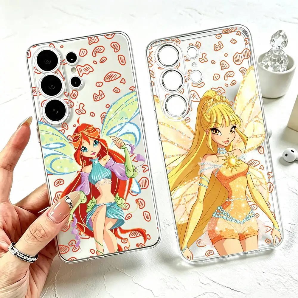 Girl For W-Winx Clubs  Phone Case For Samsung S25,S24,S21,S22,S23,S30,Ultra,S20,Plus,Fe Transparent Cover