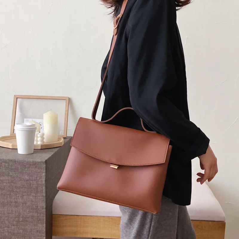 Vintage Fashion Female Tote Bag 2022 New High Quality PU Leather Women\'s Designer Handbag High capacity Shoulder Messenger Bag