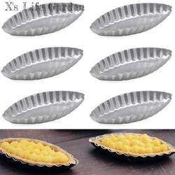 Mini Cake Tart Mold Aluminum Boat Shape Mousse Dessert Cupcake Pudding Mould for Kitchen Pastry Baking Accessories