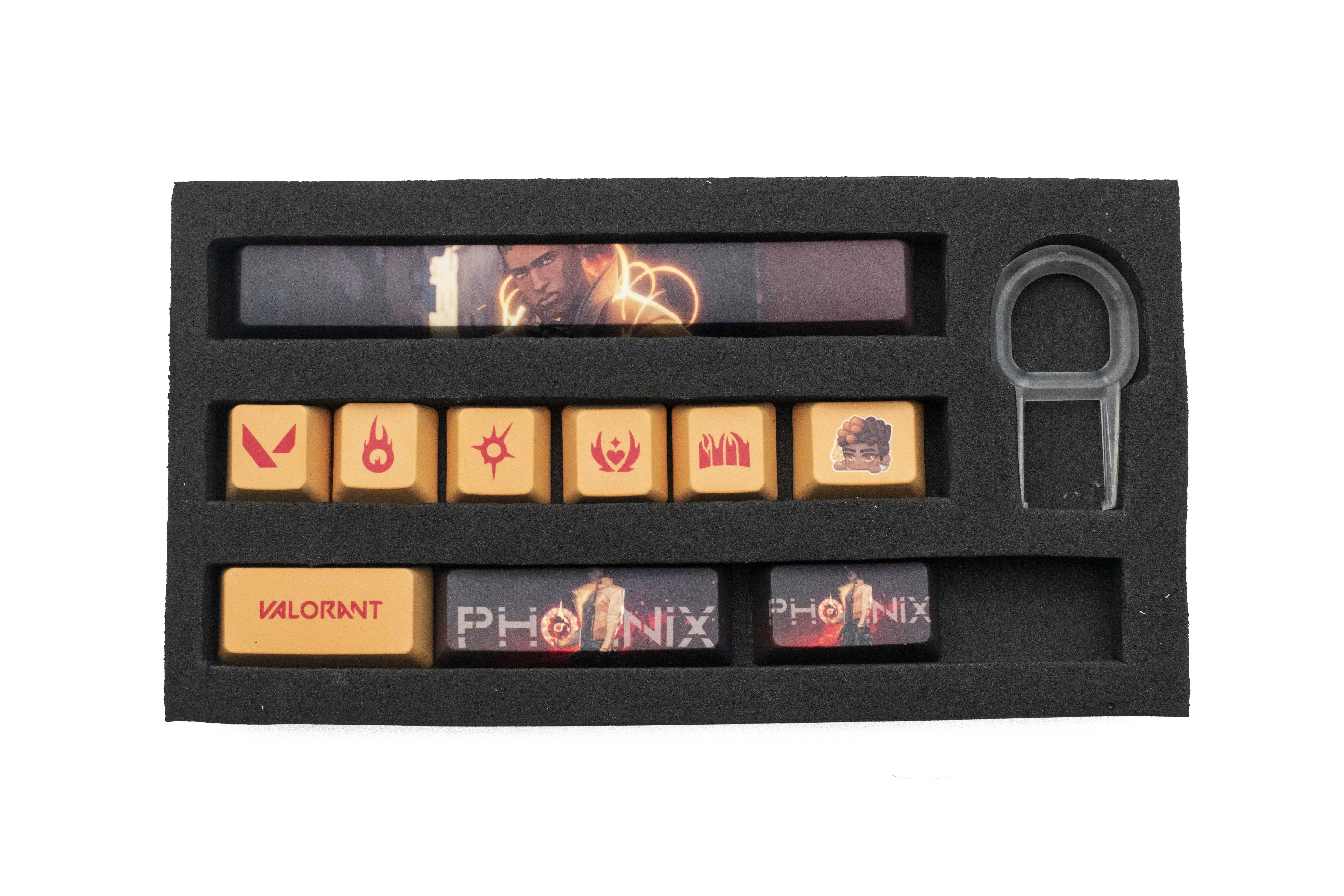 Valorant Keycaps Phoenix Keycaps OEM Profile 10 teclas PBT Dye Sub Keycaps