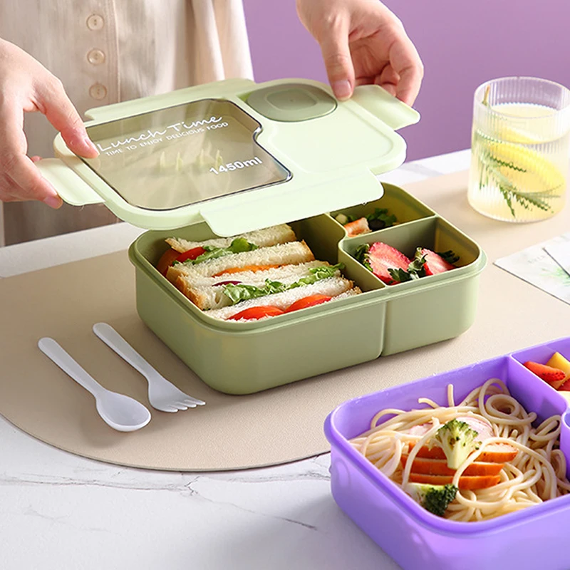 Pudełko na lunch Bento dla dzieci studenci kreskówek Kawaii śliczne podgrzewane 3-siatkowe pudełko na przekąski kanapkowe specjalne przechowywanie żywności w stołówce