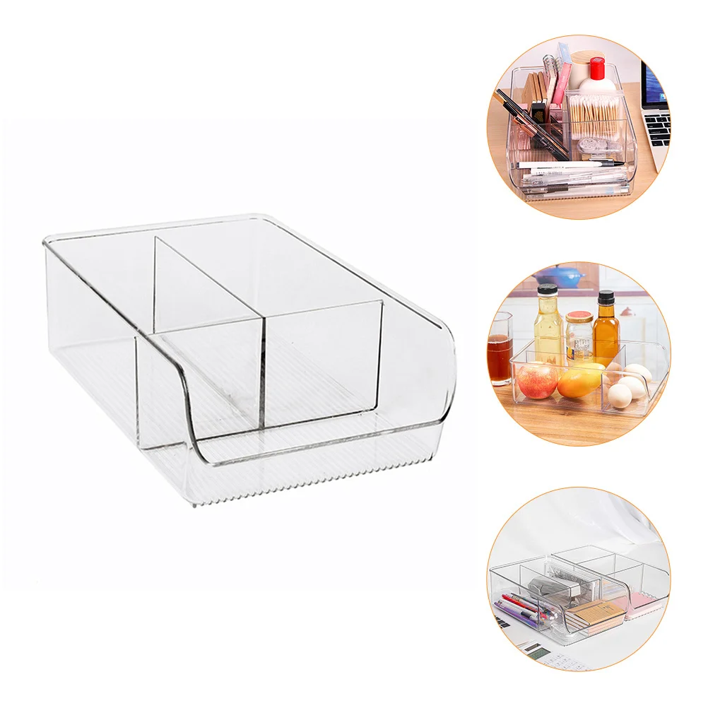 1 stuks make-up opbergdoos plastic organizer transparante bureauhouder multi-slot verdeler voor lippenstift nagellak dressoir