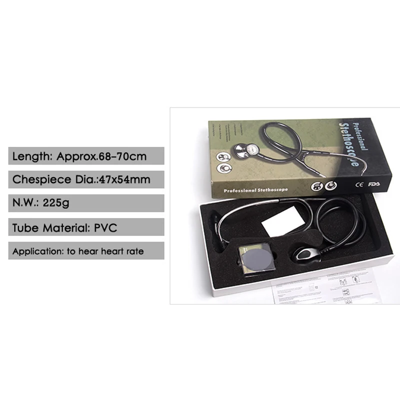 Professional Cute Clinical Acoustical Heart lung Blood Pressure Stethoscope Cardiology Medical Estetoscopio for Doctors Nurse