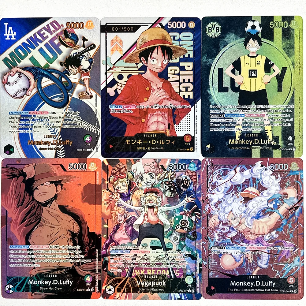 

DIY OPCG Flash Card MONKEY D. LUFFY Vegapunk OFFICIAL EVENT Promo Ace Classic Anime Game Cards