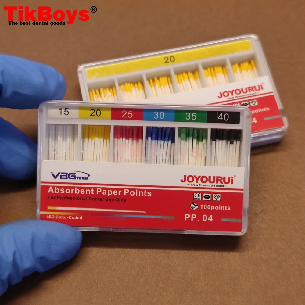 Dental PP02 15# 20# Absorbent Paper Points Root Cancel Endodontics Cotton Fiber Tips Dental Matirial PP04 PP06 Carillas Dentales