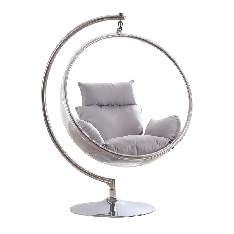 Floor-to-ceiling egg-shaped bubble chair hemisphere hanging basket swing hanging chair acrylic indoor outdoor balcony courtyard