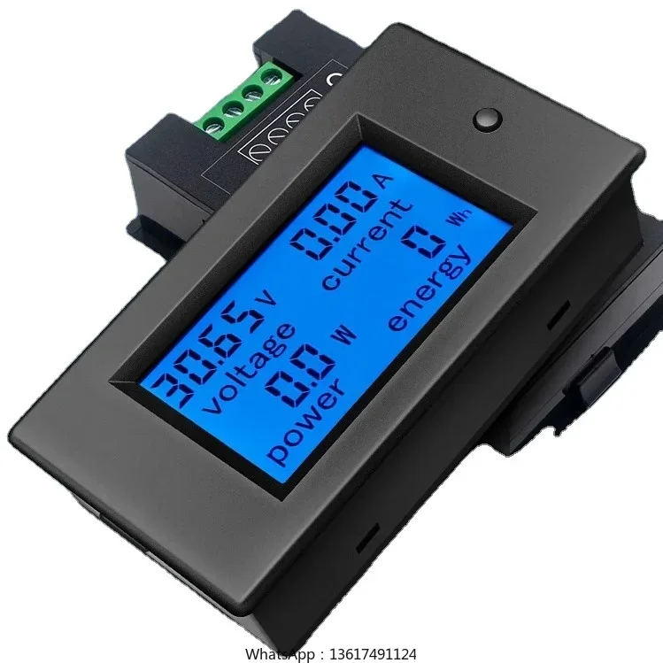 PZEM-031 Digital Wattmeter Voltmeter Ammeter DC 6.5-100V 4in1 LCD Voltage Current Power Energy Consumption Meter