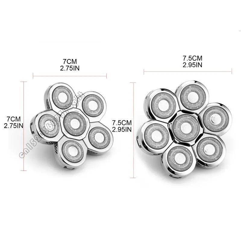 4XFB Shaver Replacement 6/7 Heads Beard Cutter Replacement Blade Easy Install Electric for Razor for Head for Bald and