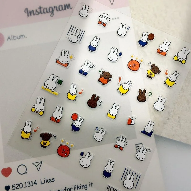 Miffy Nagelaufkleber Geprägte 3D DIY Becher Kamera Tablet Handyhülle Objektiv Dekorative Aufkleber – Detail 5